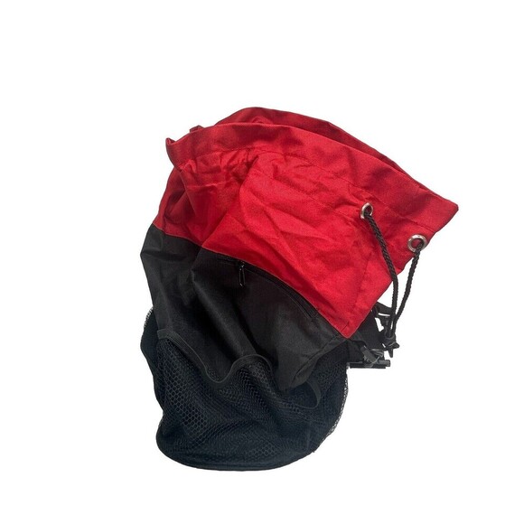 Disney Cruise Line Castaway Club Canvas Red Black Beach Tote Bag Draw String - Picture 8 of 16